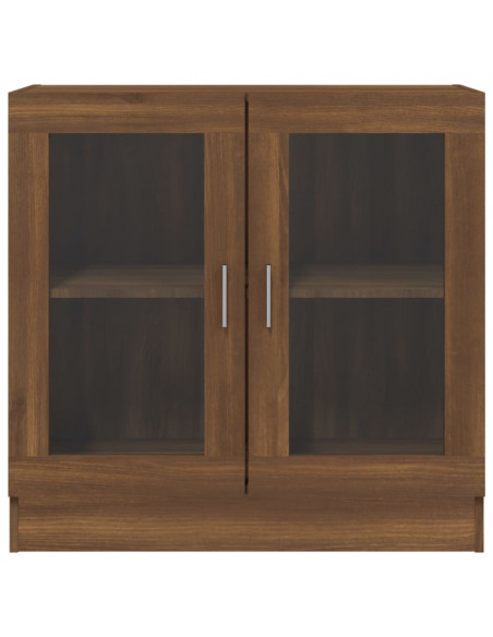 Mobile Vetrina Rovere Marrone 82,5x30,5x80 cm Legno Multistrato
