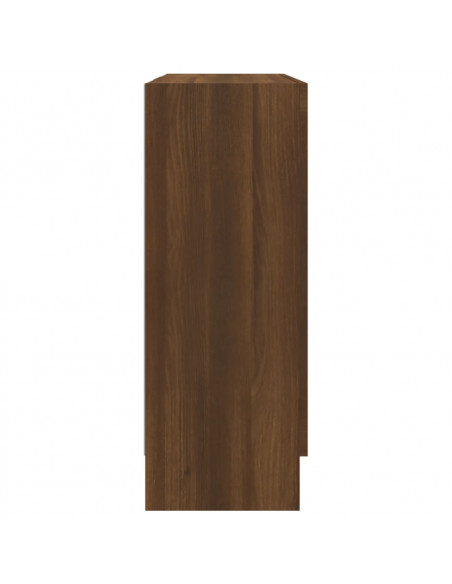 Mobile Vetrina Rovere Marrone 82,5x30,5x80 cm Legno Multistrato