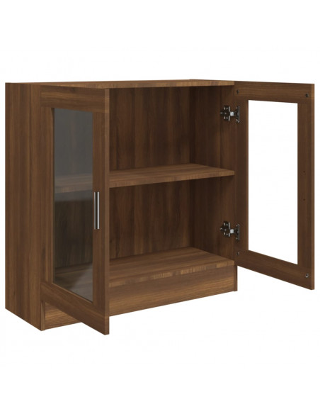Mobile Vetrina Rovere Marrone 82,5x30,5x80 cm Legno Multistrato