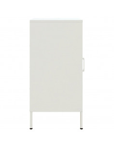 Credenza Bianca 36x39x79 cm in Acciaio Laminato a Freddo 2