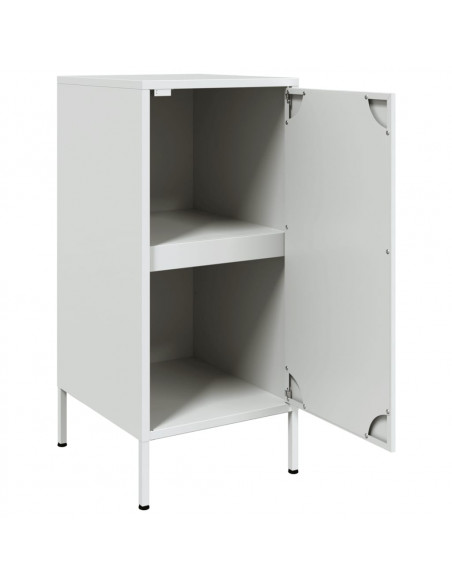 Credenza Bianca 36x39x79 cm in Acciaio Laminato a Freddo