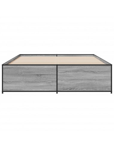 Giroletto Grigio Sonoma 140x200 cm in Legno Multistrato Metallo