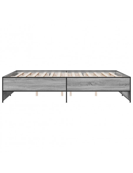 Giroletto Grigio Sonoma 140x200 cm in Legno Multistrato Metallo