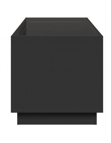 Tavolino da Salotto con LED Infinity Nero 70x50x50 cm