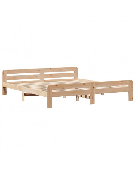 Letto senza Materasso 200x200 cm in Legno Massello di Pino