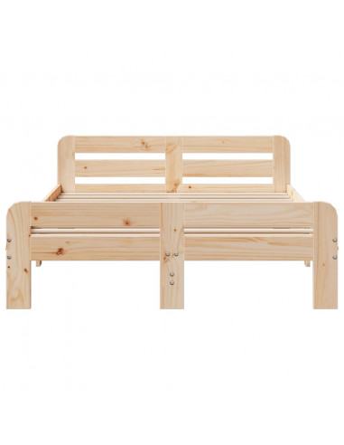 Letto senza Materasso 200x200 cm in Legno Massello di Pino