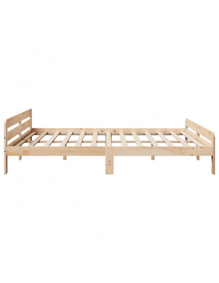 Letto senza Materasso 200x200 cm in Legno Massello di Pino
