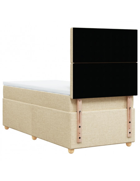 Giroletto a Molle con Materasso Crema 90x200 cm inTessuto