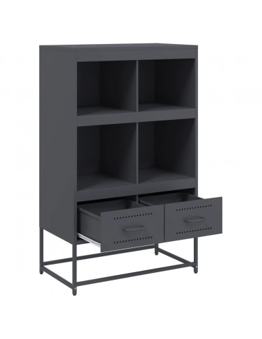 Credenza Antracite 68,5x39x111,5 cm Acciaio Laminato a Freddo