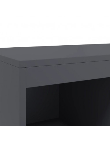 Credenza Antracite 68,5x39x111,5 cm Acciaio Laminato a Freddo