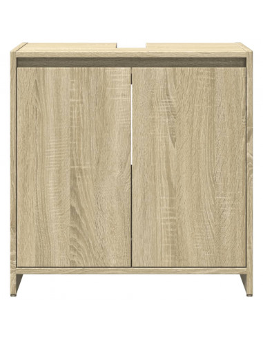 Set Mobili da Bagno 3 pz Rovere Sonoma in Legno Multistrato
