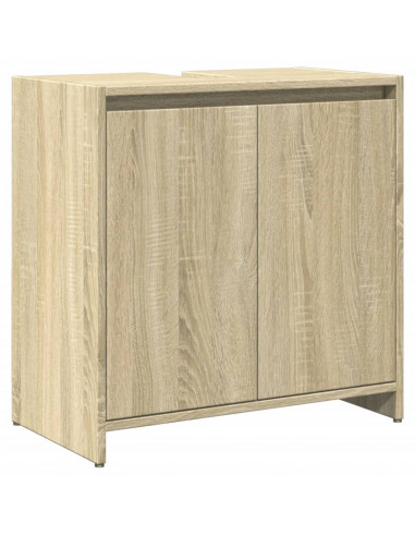 Set Mobili da Bagno 3 pz Rovere Sonoma in Legno Multistrato