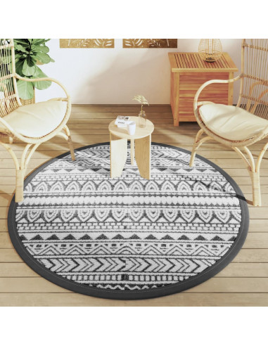 Tappeto da Esterni Nero Ø160 cm in PP