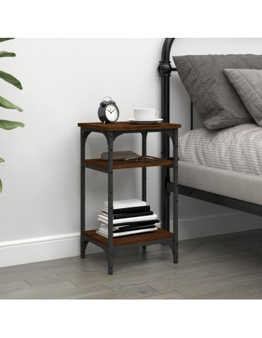 Tavolino Rovere Marrone 35x30x60 cm in Legno Multistrato