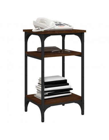 Tavolino Rovere Marrone 35x30x60 cm in Legno Multistrato