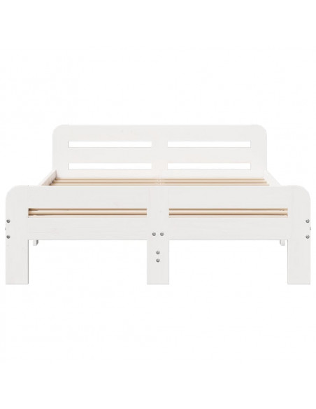 Giroletto senza Materasso Bianco 200x200 cm Legno Massello Pino