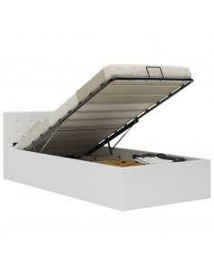 Giroletto con Contenitore Idraulico Bianco Similpelle 90x200cm 2