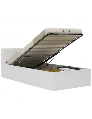 Giroletto con Contenitore Idraulico Bianco Similpelle 90x200cm