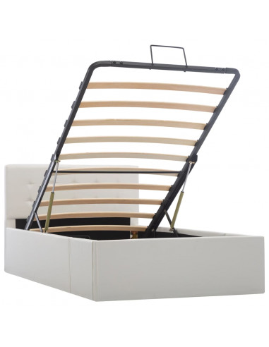 Giroletto con Contenitore Idraulico Bianco Similpelle 90x200cm