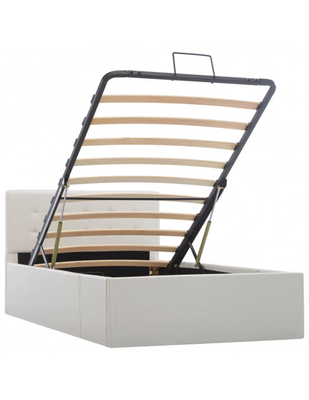 Giroletto con Contenitore Idraulico Bianco Similpelle 90x200cm
