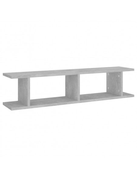 Mensole Parete 2pz Grigio Cemento 90x18x20 cm Legno Multistrato