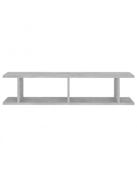 Mensole Parete 2pz Grigio Cemento 90x18x20 cm Legno Multistrato