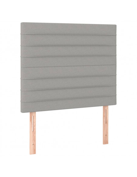 Giroletto a Molle con Materasso Grigio Chiaro 90x200 cm Tessuto