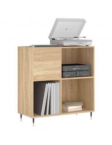 Mobile Porta Dischi Rovere Sonoma 84,5x38x89 Legno Multistrato