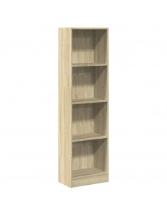 Libreria Rovere Sonoma 40x24x143 cm in Legno Multistrato 2