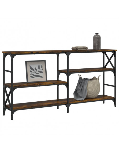 Tavolo Consolle Rovere Fumo 150x29x76,5 cm in Legno Multistrato