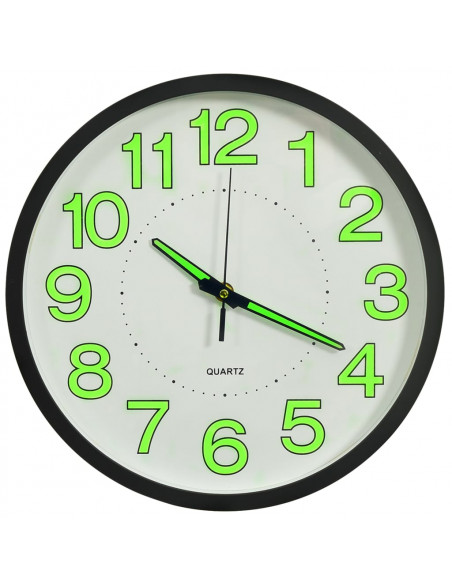 Orologio da Parete Luminoso Nero 30 cm