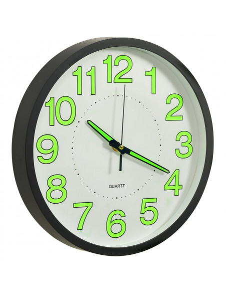 Orologio da Parete Luminoso Nero 30 cm