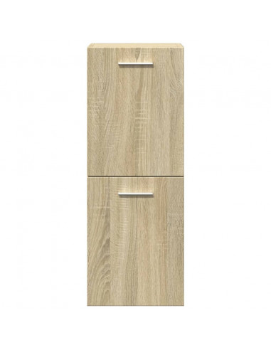 Set Mobili da Bagno 3 pz Rovere Sonoma in Legno Multistrato