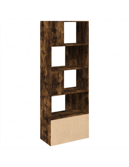 Libreria Rovere Fumo 70x36x189 cm in Legno Multistrato