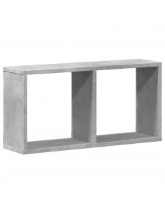 Mobile a Parete 60x16x30 cm Grigio Cemento in Legno Multistrato 2