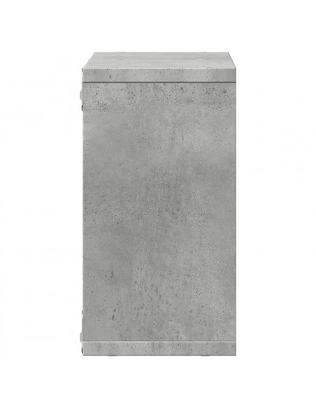 Mobile a Parete 60x16x30 cm Grigio Cemento in Legno Multistrato
