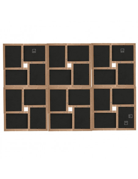 Cornice per Collage per 24x(13x18cm) Foto Marrone Chiaro in MDF