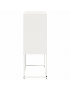 Credenza Bianca 68,5x38,5x107 cm in Acciaio 2