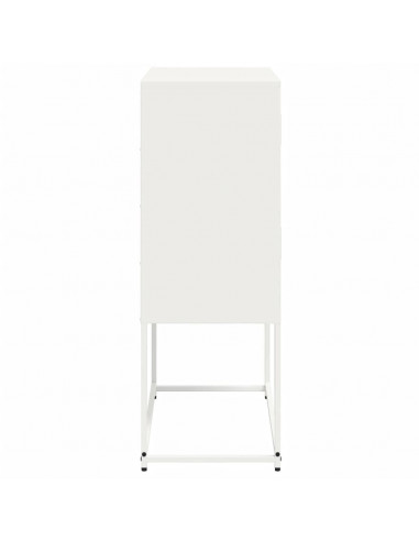 Credenza Bianca 68,5x38,5x107 cm in Acciaio