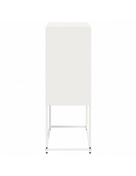 Credenza Bianca 68,5x38,5x107 cm in Acciaio