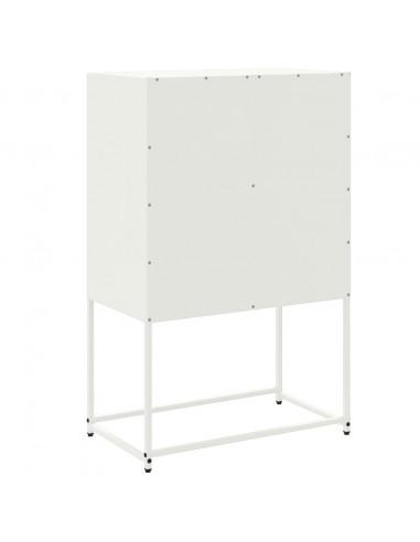 Credenza Bianca 68,5x38,5x107 cm in Acciaio