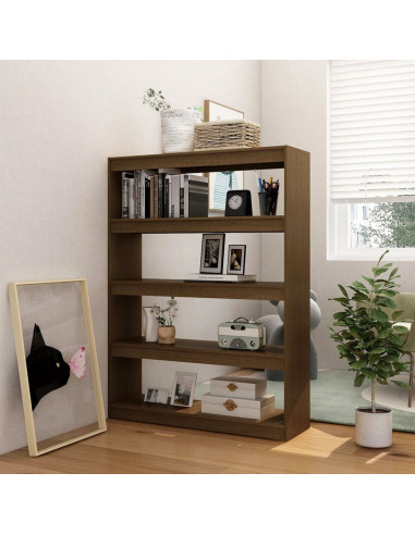 Libreria/Divisorio Marrone Miele 100x30x135,5 cm Legno di Pino
