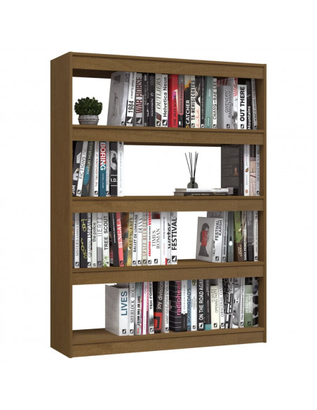 Libreria/Divisorio Marrone Miele 100x30x135,5 cm Legno di Pino