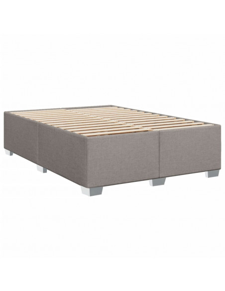 Giroletto a Molle con Materasso Tortora 140x200 cm in Tessuto