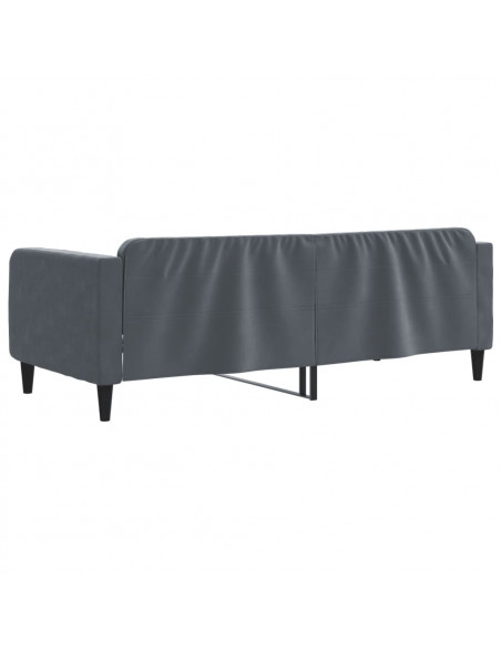 Letto da Giorno Grigio Scuro 90x200 cm in Velluto