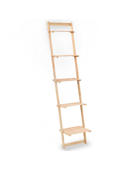 Scala Portaoggetti a Parete in Legno di Cedro 41,5x30x176 cm