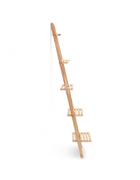 Scala Portaoggetti a Parete in Legno di Cedro 41,5x30x176 cm