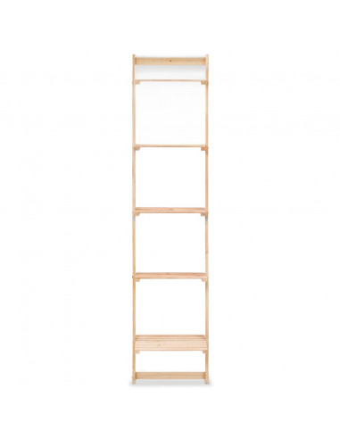 Scala Portaoggetti a Parete in Legno di Cedro 41,5x30x176 cm