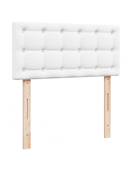 Giroletto a Molle con Materasso Bianco 90x190 cm in Similpelle