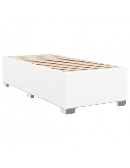 Giroletto a Molle con Materasso Bianco 90x190 cm in Similpelle